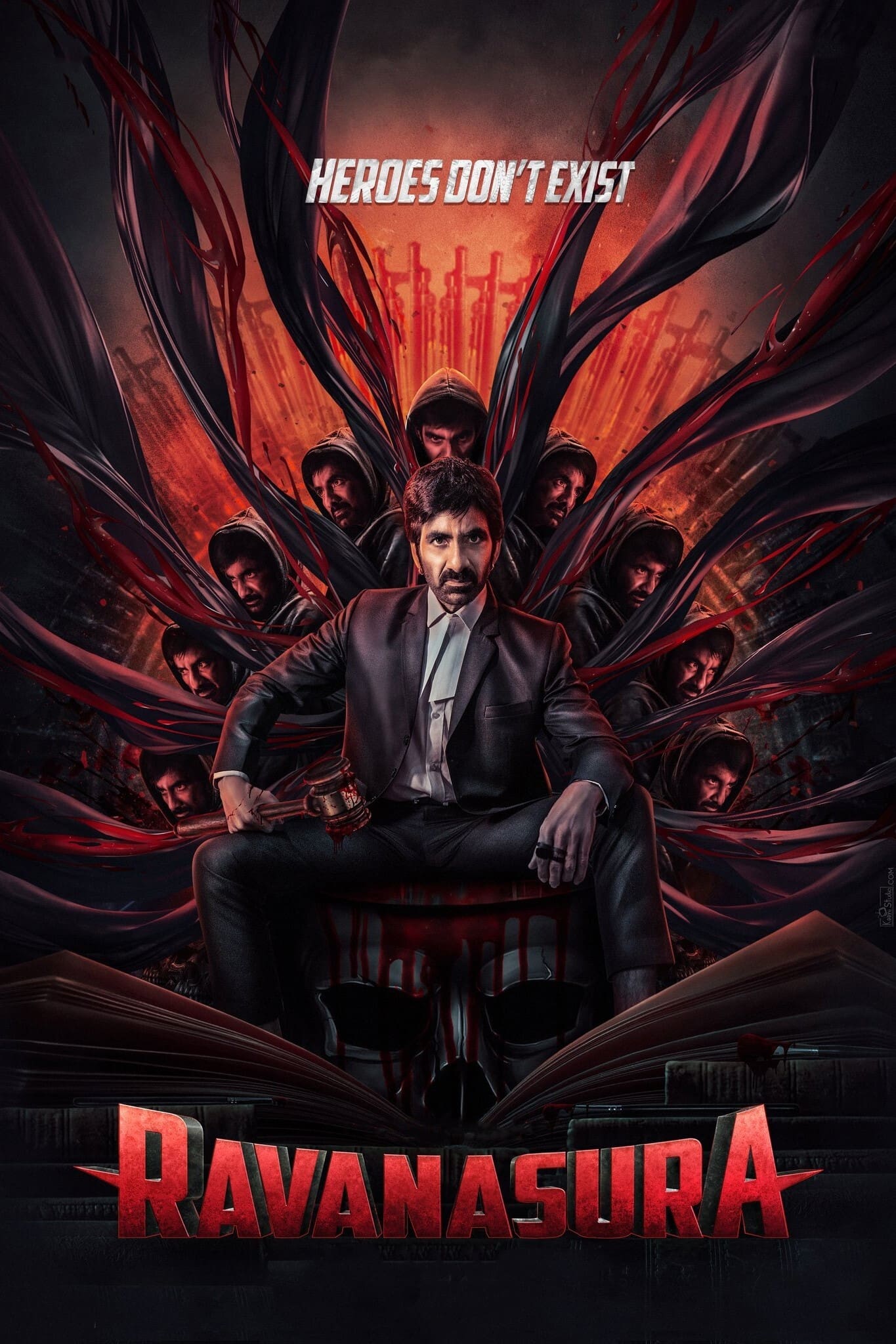 Ravanasura Hindi Dubbed Movie Poster (2023)