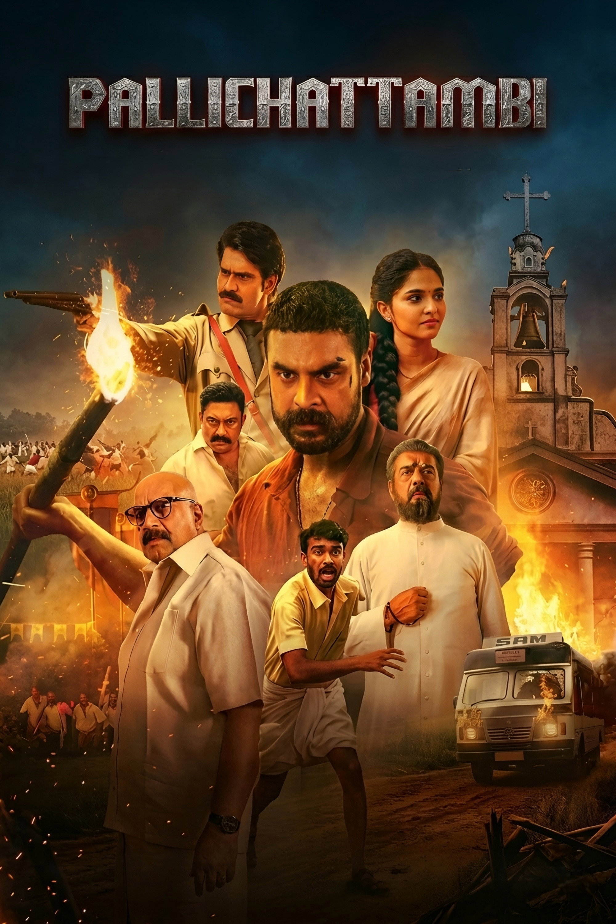 Pallichattambi Hindi Dubbed Movie Poster (2026)